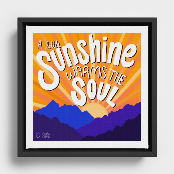 Sunshine Soul Framed Canvas