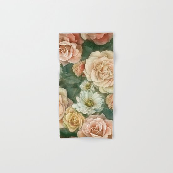 Floral rose pattern Hand & Bath Towel