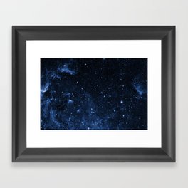 Blue Space Galaxy  Framed Art Print