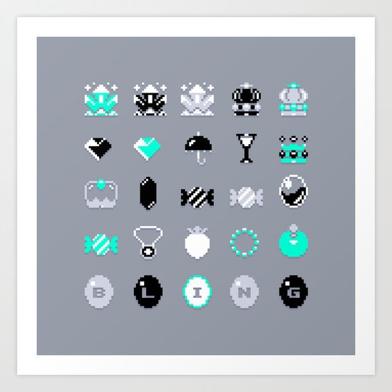 8-Bit Bling Art Print