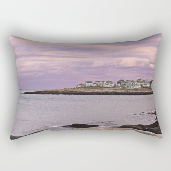 pigeon cove sunset Rectangular Pillow