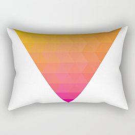 Orange Magenta Triangle Gradient Rectangular Pillow