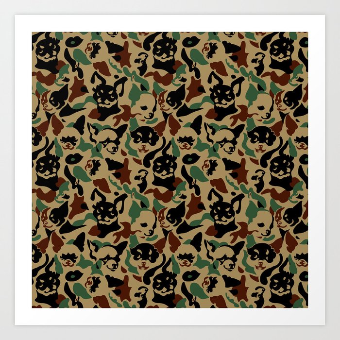 Chihuahua Camouflage Art Print