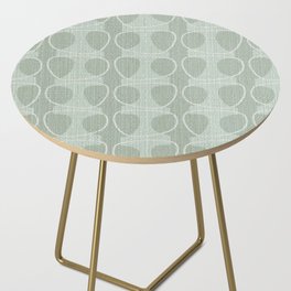 Duck Egg Blue Mid Century Abstract Ovals Side Table