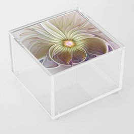 Fantasy Flower, Abstract Fractal Art Acrylic Box
