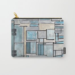 Piet Mondrian (Dutch, 1872-1944) - Title: Composition No. VI Compositie 9 BLUE FAÇADE - Date: 1914 - Style: De Stijl (Neoplasticism), Cubism - Genre: Abstract - Medium: Oil on canvas - Digitally Enhanced Version (2000 dpi) - Carry-All Pouch