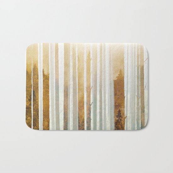 Golden Winter Forest 4 Bath Mat
