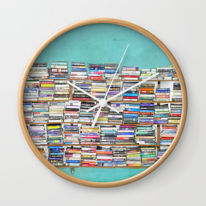 Bookshelf in Vietnam Wall Clock
