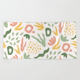 Colorful Cutouts Abstract  Beach Towel