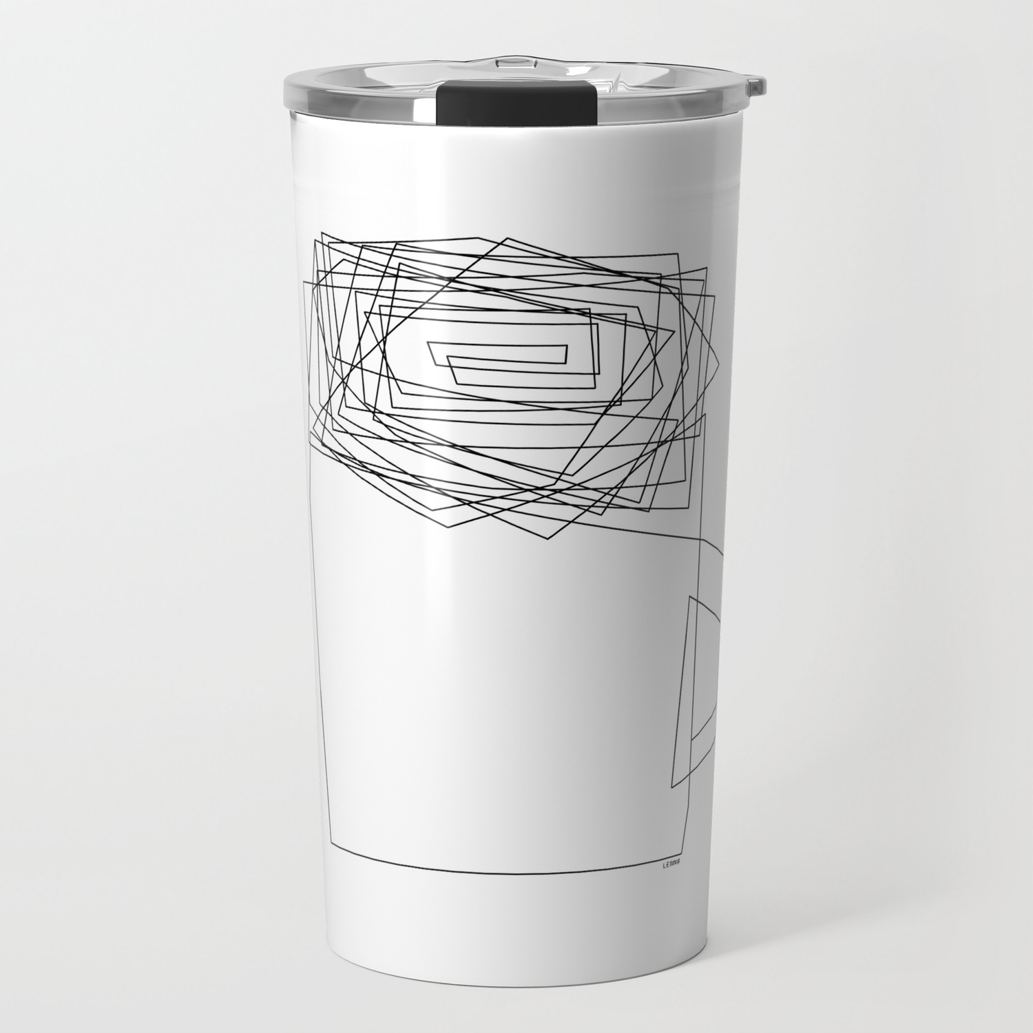 Coffee Illustration Black And White Drawing One Line Art Travel Mug By Blackandwhitebylennaarty Society6