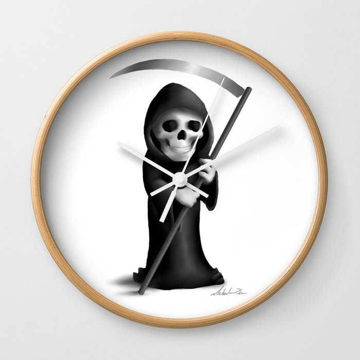 Grim Reaper Wall Clock By Michaelwilsonartist Society6