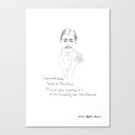 Marcel Proust portrait Canvas Print