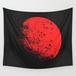 Red Moon Wall Tapestry