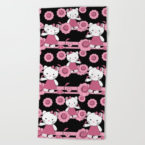 The small kitty . Beach Towel