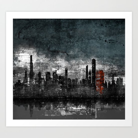Dark Blue Art Print
