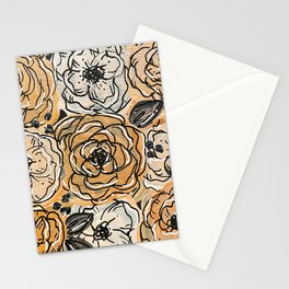 Golden Florals Stationery Cards