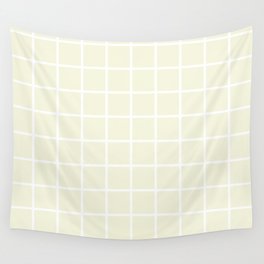 GRID (WHITE & BEIGE) Wall Tapestry