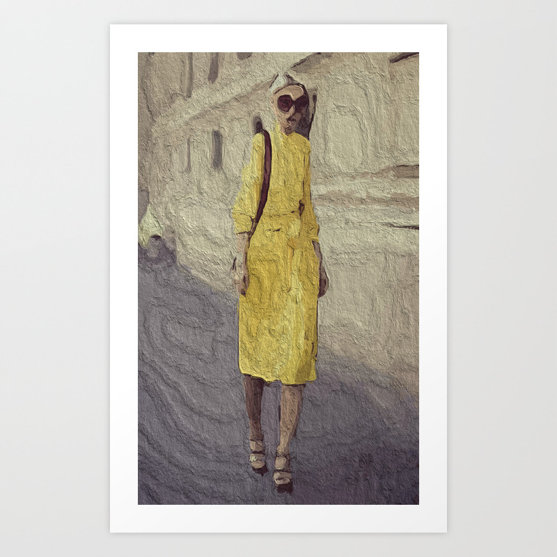 yellow pencil dress