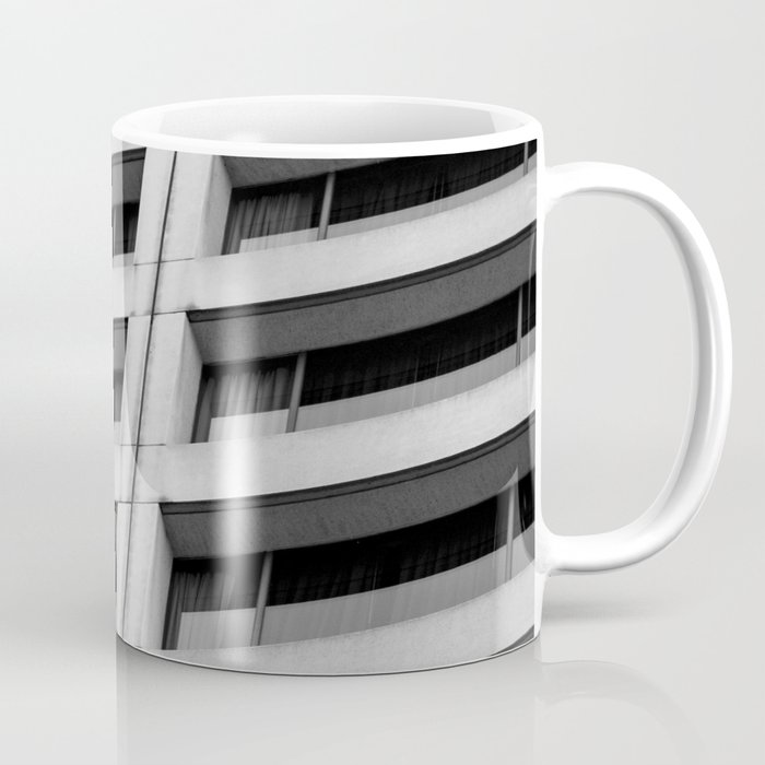 Black and White Apartment Windows Coffee Mug