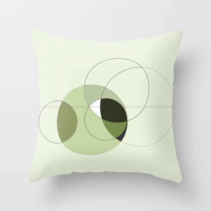 Elegant Circular Geometry Throw Pillow