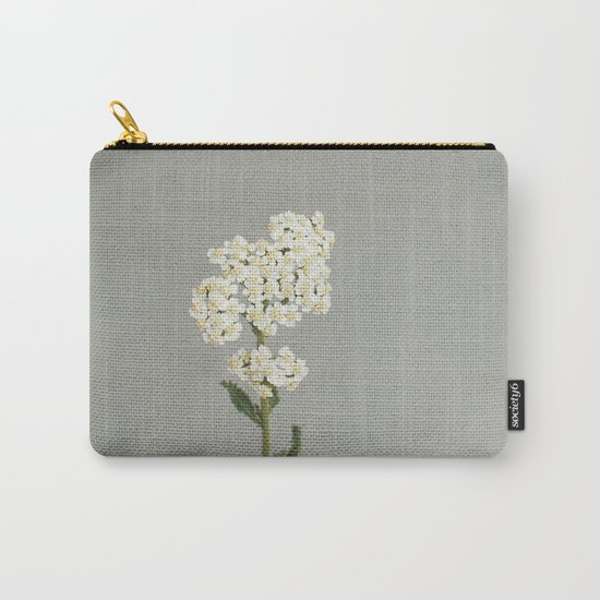 White Flowers Carry-All Pouch