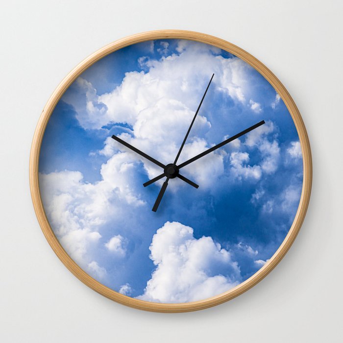 Stormy Clouds Pattern Wall Clock