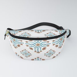 Indian red and teal kolam Fanny Pack