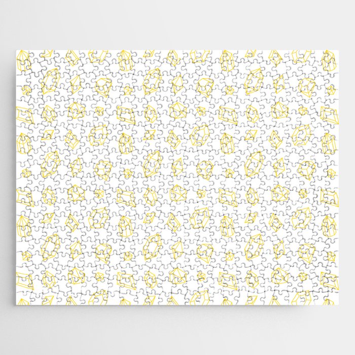 Yellow Gems Pattern Jigsaw Puzzle