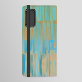 Lines | Gold Mint Green Android Wallet Case