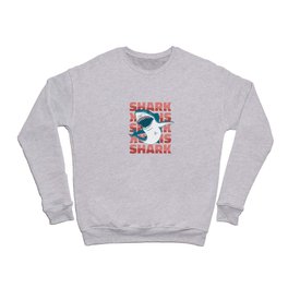 Shark Fan Design Crewneck Sweatshirt