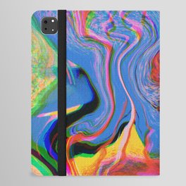Abstract Glitch Wave Pop Halftone Art by Emmanuel Signorino iPad Folio Case