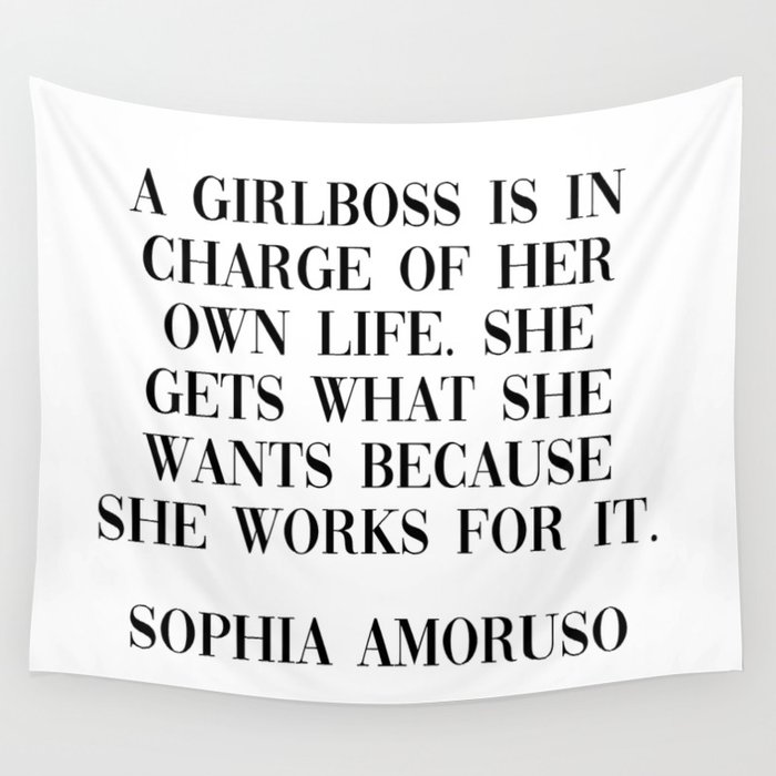 girlboss - sophia amoruso quote Wall Tapestry