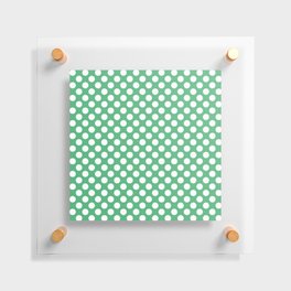 St. Patrick's Day Green Big Dots Collection Floating Acrylic Print