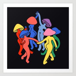 Mushroom Dance Art Print