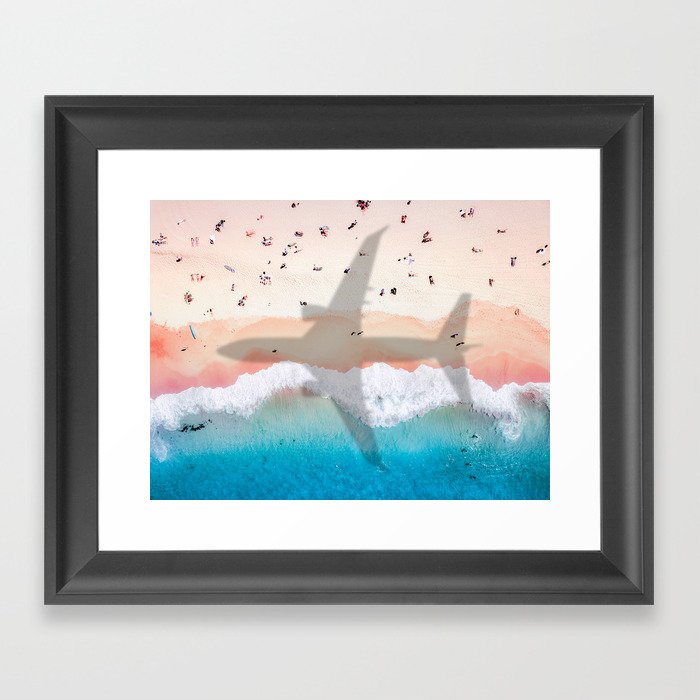 Flying Over The Beach  Framed Art Print