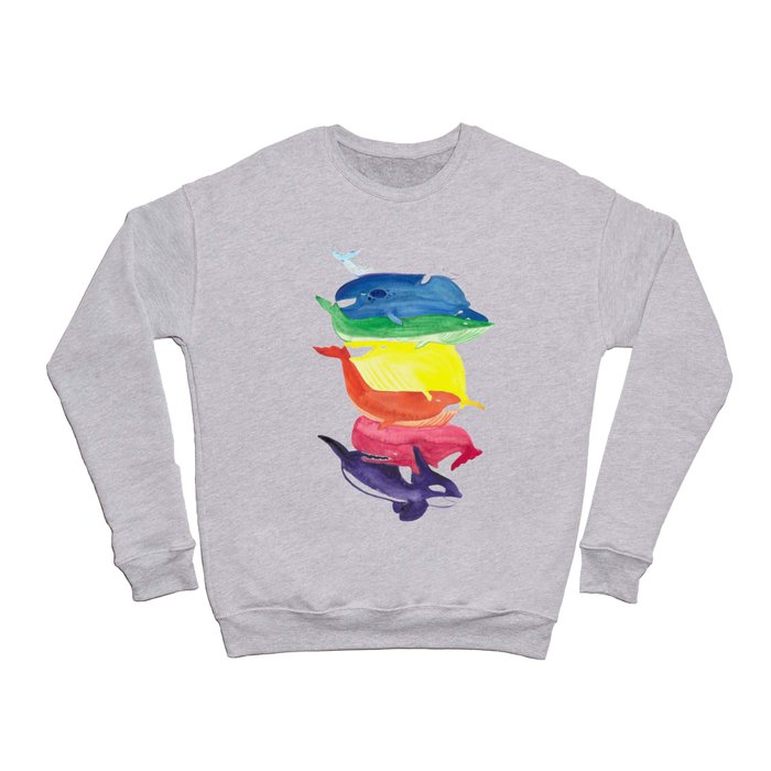 Rainbow Whales Crewneck Sweatshirt