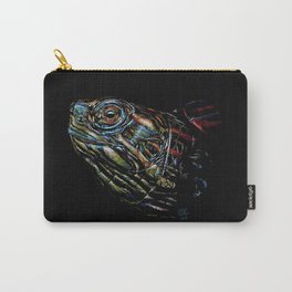 Rainbow Turtle Head Pastel Drawing - Just Popping Out Carry-All Pouch | Colorfulturtle, Metallicturtle, Pastelpencils, Drawing, Tortoiseart, Pastel, Paintedturtle, Turtledrawing, Tortoisedrawing, Turtleart 