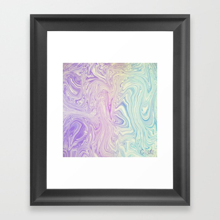 Liquid Pastel Framed Art Print