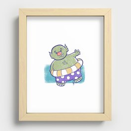 Going to pool Recessed Framed Print