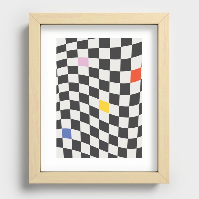 Checker Board Recessed Framed Print