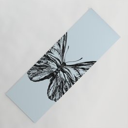 Delicate Blue Butterfly Trace Yoga Mat