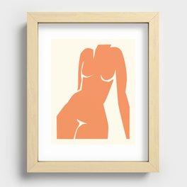 Body in Coral Recessed Framed Print