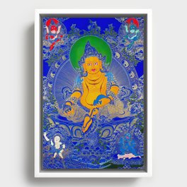 Five Jambhalas Thangka Framed Canvas