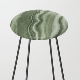 Sage Green Marble Texture Abstract Modern Pattern  Counter Stool