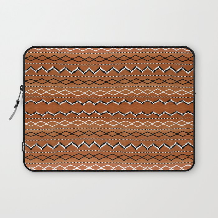 Striped Ethnic Boho Art Laptop Sleeve