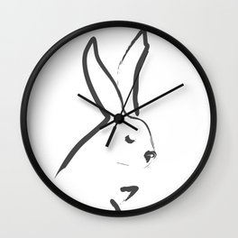 Zen Snow Bunny Wall Clock