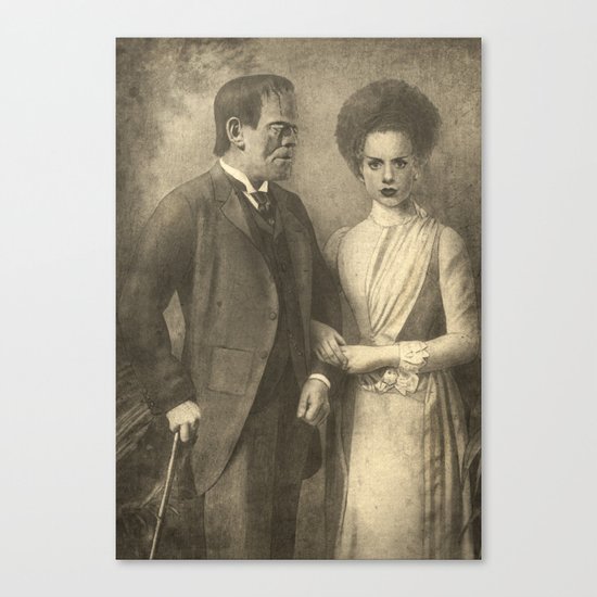 Mr. and Mrs. Frankenstein Canvas Print