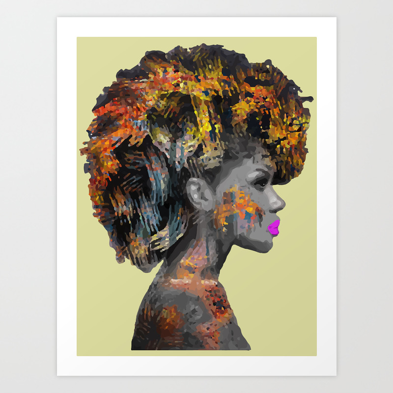 Afro Girl Art Print By Izakmugwe Society6