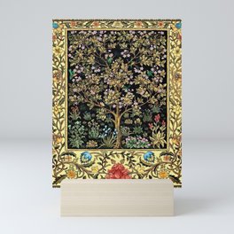 William Morris Northern Garden with Daffodils, Dogwood, & Calla Lily Floral Textile Print Mini Art Print