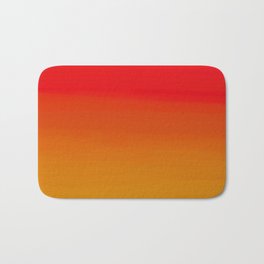 Red Apple and Golden Honey Ombre Sunset Bath Mat | Honey, Abstract, Gradient, Pattern, Gold, Yellow, Chinese, Summer, Ombre, Poppy 